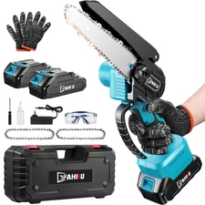Mini Chainsaw Cordless, 6Inch Portable Small Chain Saw Battery Powered, Handheld