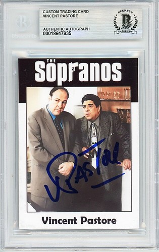 -THE SOPRANOS- VINCENT PASTORE Beckett BAS Signed/Autograph/Auto TV Card