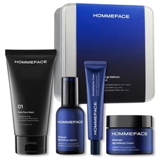 HOMMEFACE Men's Anti-Aging 4-Step Skincare Routine Bundle - 4-pcs
