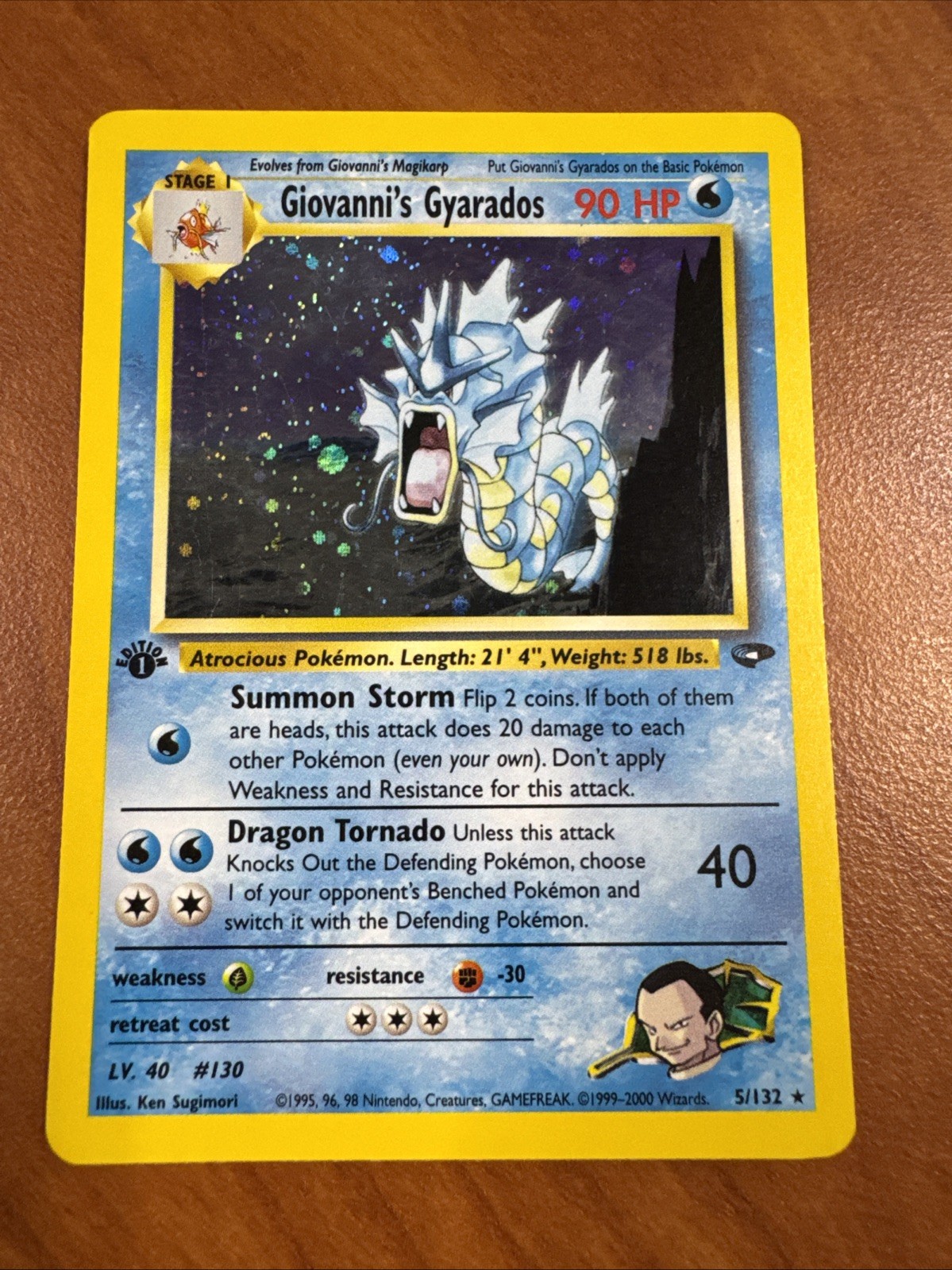 Giovanni's Gyarados 1st Ed. #5 Gym Challenge (2000) HOLO (MINT!!) GEM 10 WORTHY!