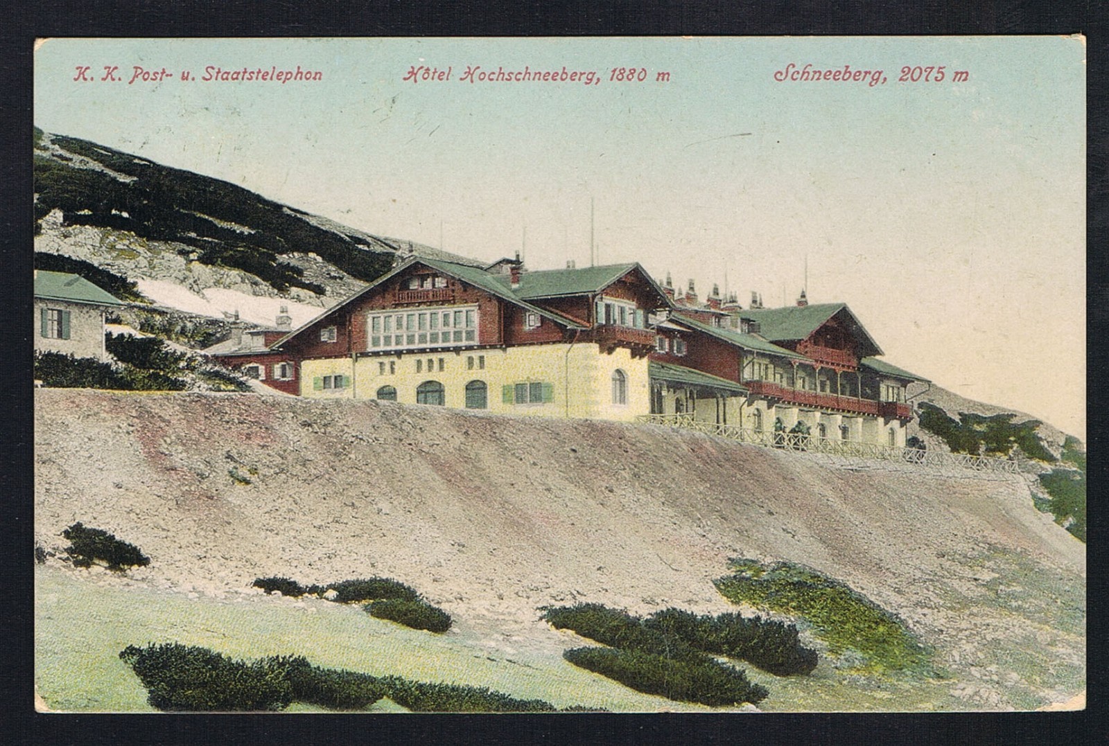 1 AK ANSICHTSKARTE CARTOLINA AUSTRIA ÖSTERREICH Hotel Hochschneeberg