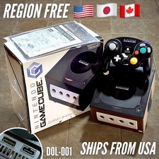 Nintendo GameCube Console DOL-001 CIB Jet Black Complete REGION FREE JPN / USA