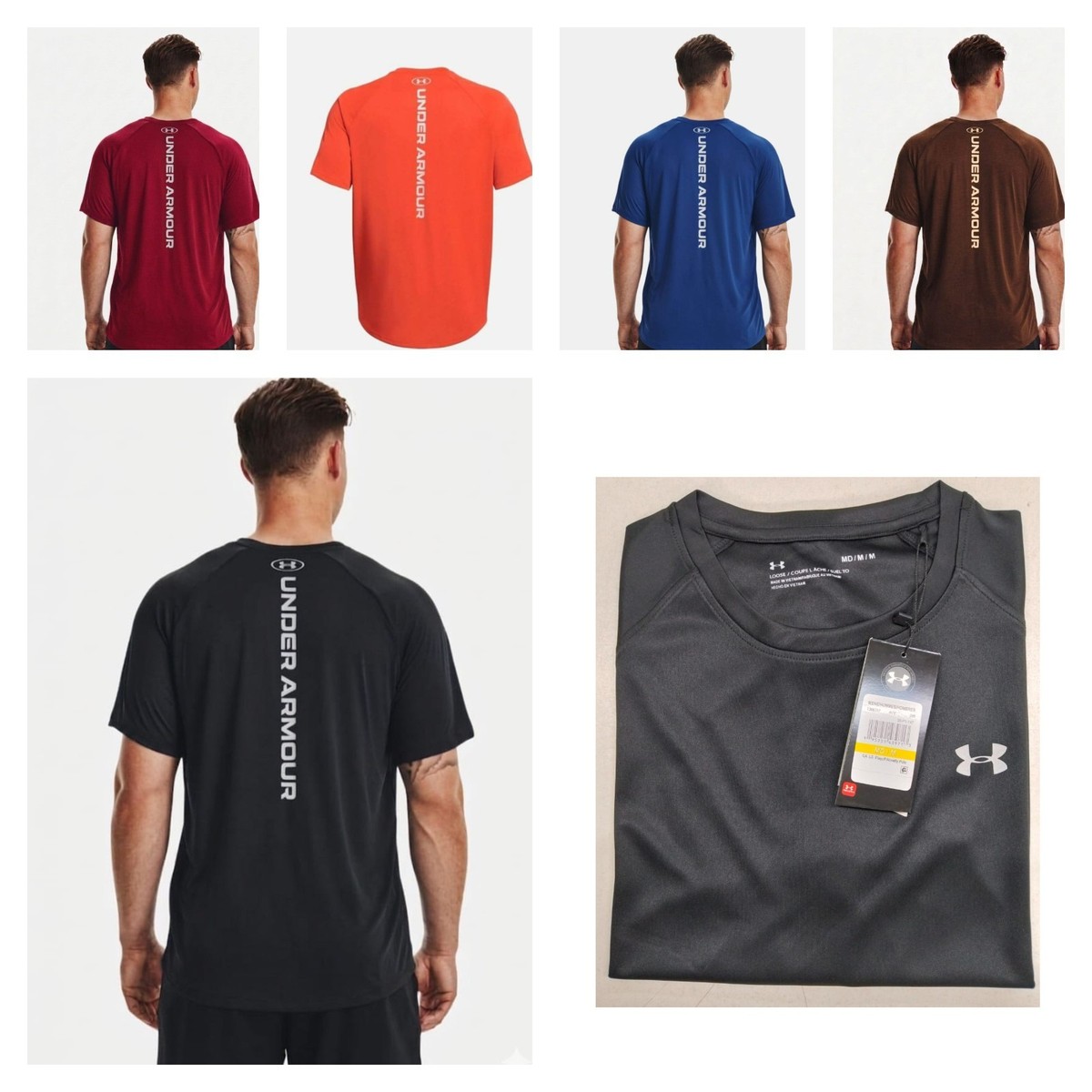 Mens Under Armour Tech Reflective Short Sleeve T-Shirt Gym Training Running Top — image 20