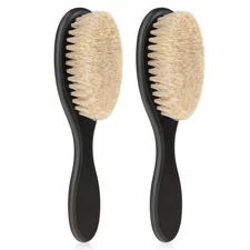 Slick Back Hair Brush, 2 Pack Soft Bristle Smoothing Hair Brushes for Women C...