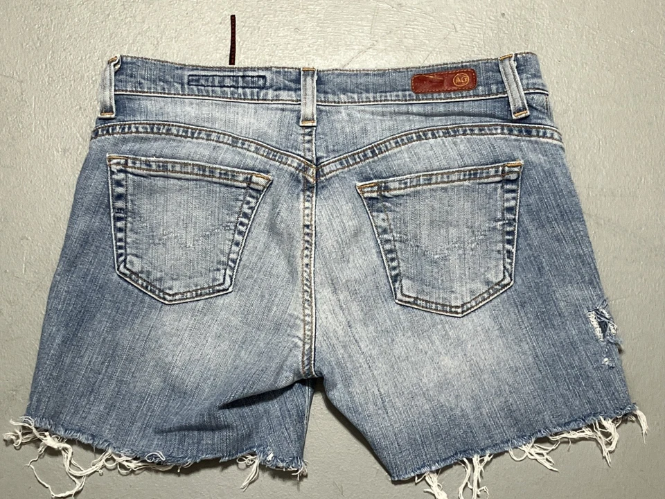 Pantalones cortos de mezclilla AG Adriano Goldschmied para mujer talla 27 corte ex novio Foto 4 de 4