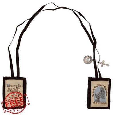 VILLAGE GIFT IMPORTERS Scapular With Cross Medal