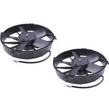 2X 12" Puller Radiator Cooling Fan 30102038 For Spal 1640 CFM Paddle Blades