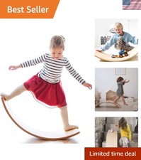 Versatile Wooden Wobble Balance Board - For Kids and Adults, 480lbs Capacity