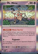 Mr. Mime 122/165 Rare 151 Pokemon Holo Near Mint