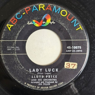 Lloyd Price  Lady Luck / Never Let Me Go 7'' 45 rpm Single Abc-Paramount 45-10075