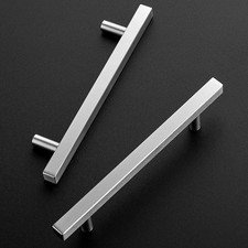 20pk 5" Brushed Nickel Square Kitchen Cabinet Drawer Handles w/3" centers B157