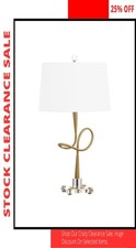 Abstract Gold Table Lamp Modern 30in Home Lighting