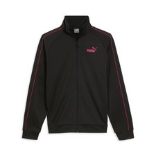 PUMA Piped Full Zip Track Jacket Womens Black Casual Athletic Outerwear 68067255