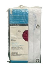 Style Selections Premium Shower Liner 72x72 White Rust ResistantMagnetic Weights