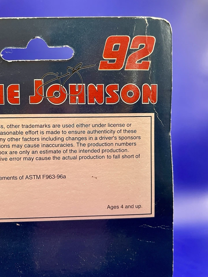Jimmie Johnson #92 2000 Alltel Racing NASCAR 1/64 cardado diecast Foto 3 de 4