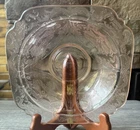 Vintage Pink Federal Depression Glass Madrid Pattern Rimmed 7" Soup Bowl 1930s