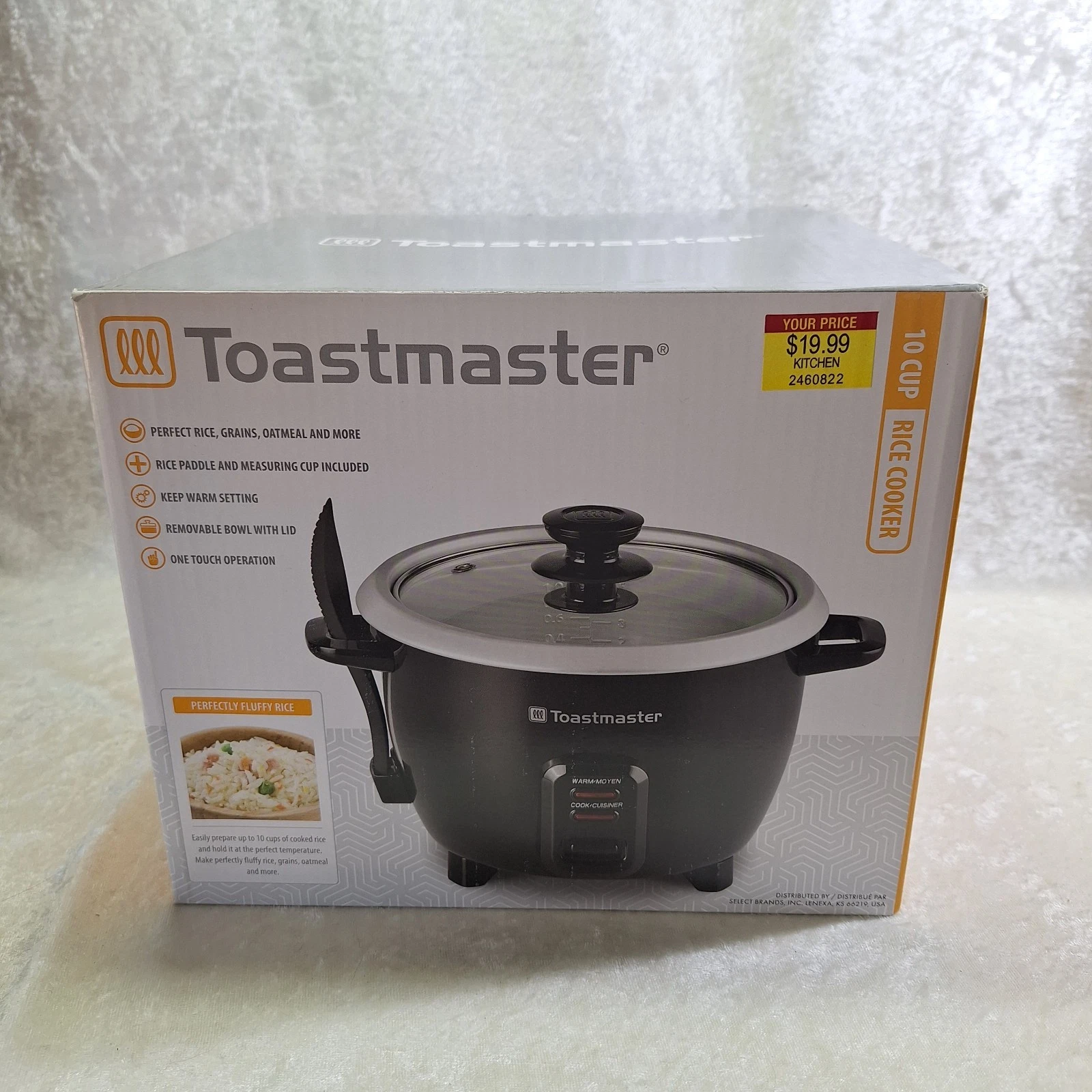 Toastmaster 10 Cup Electric Rice Cooker Black NEW Oatmeal Grains Keep Warm