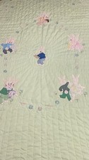 Gorgeous, Pale Green, Baby Blanket With Bunnies