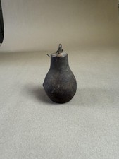 Vintage Steel Plumb Bob Traditional 5 In Brown Pear Shape Rustic Tool Weight