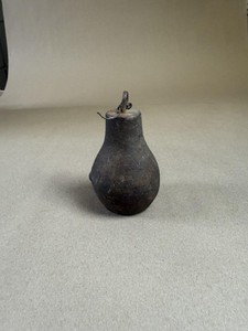 Vintage Steel Plumb Bob Traditional 5 In Brown Pear Shape Rustic Tool Weight