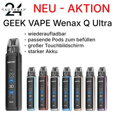 GEEK VAPE Wenax Q Ultra - für E-Liquids - E-Zigarette mit Pods | 1300 mAh Akku