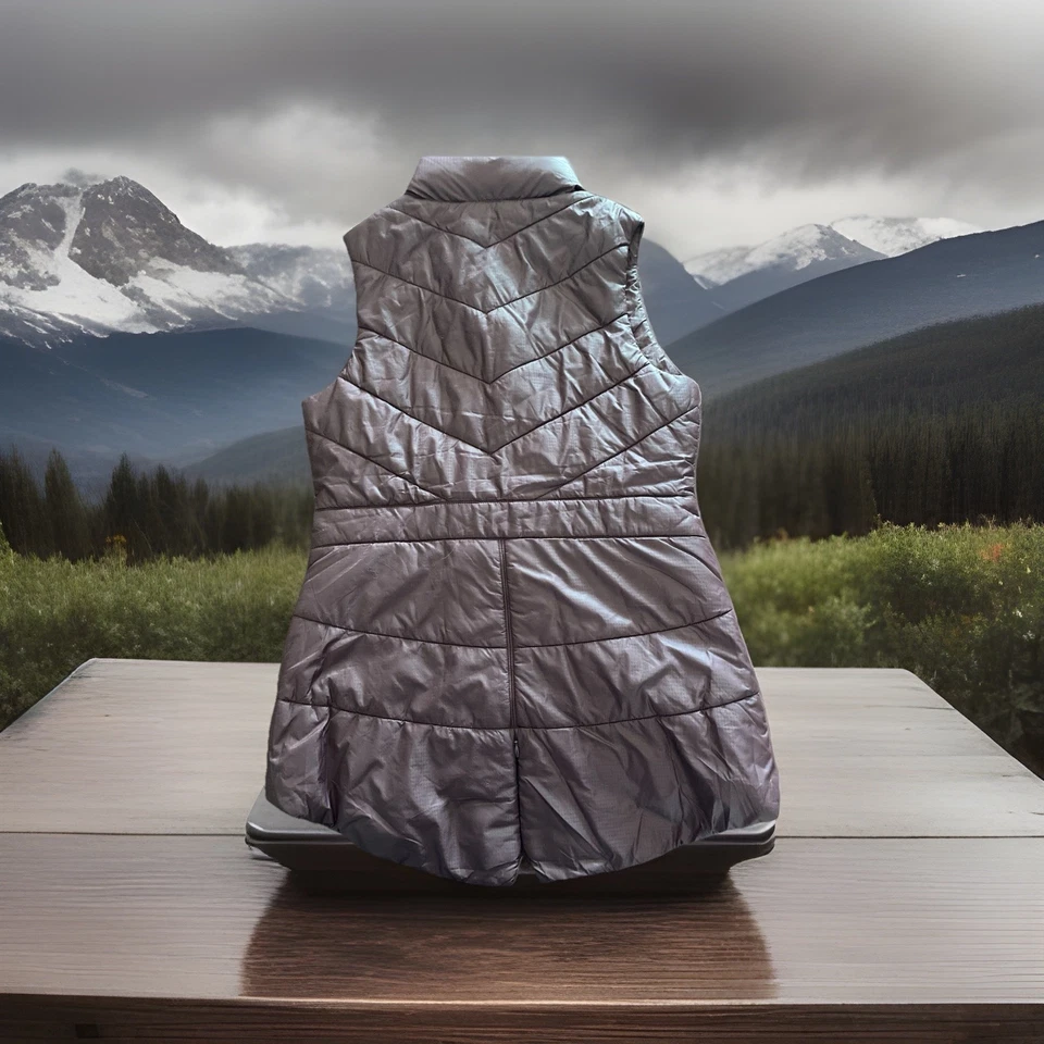 SMARTWOOL, Chaleco acolchado Smartloft 150 para mujer mezcla de lana merino borgoña, talla M. Foto 3 de 3