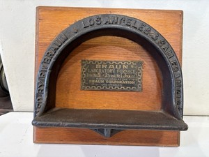 Braun Gold Assay Furnace Door Display. San Francisco Cal. Mining Display