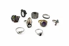 Vintage Sterling Ring Lot Women’s 925 Sizes 4-7 Turquoise Amethyst Gemstone