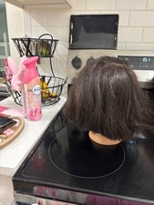 cosmetology mannequin head human hair highlight color