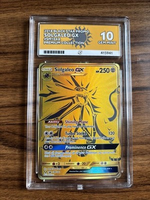 Pokémon TCG Solgaleo GX 2018 Black Star Promo Englisch Ace Graded Gem 10