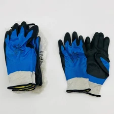 Showa 477 Work Glove Size 9/XL Insulated Dual Nitrile Foam Grip Coated 6 Pairs
