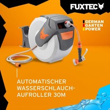 FUXTEC Wasserschlauchaufroller 30m Grau Schlauchaufroller Schlauchtrommel