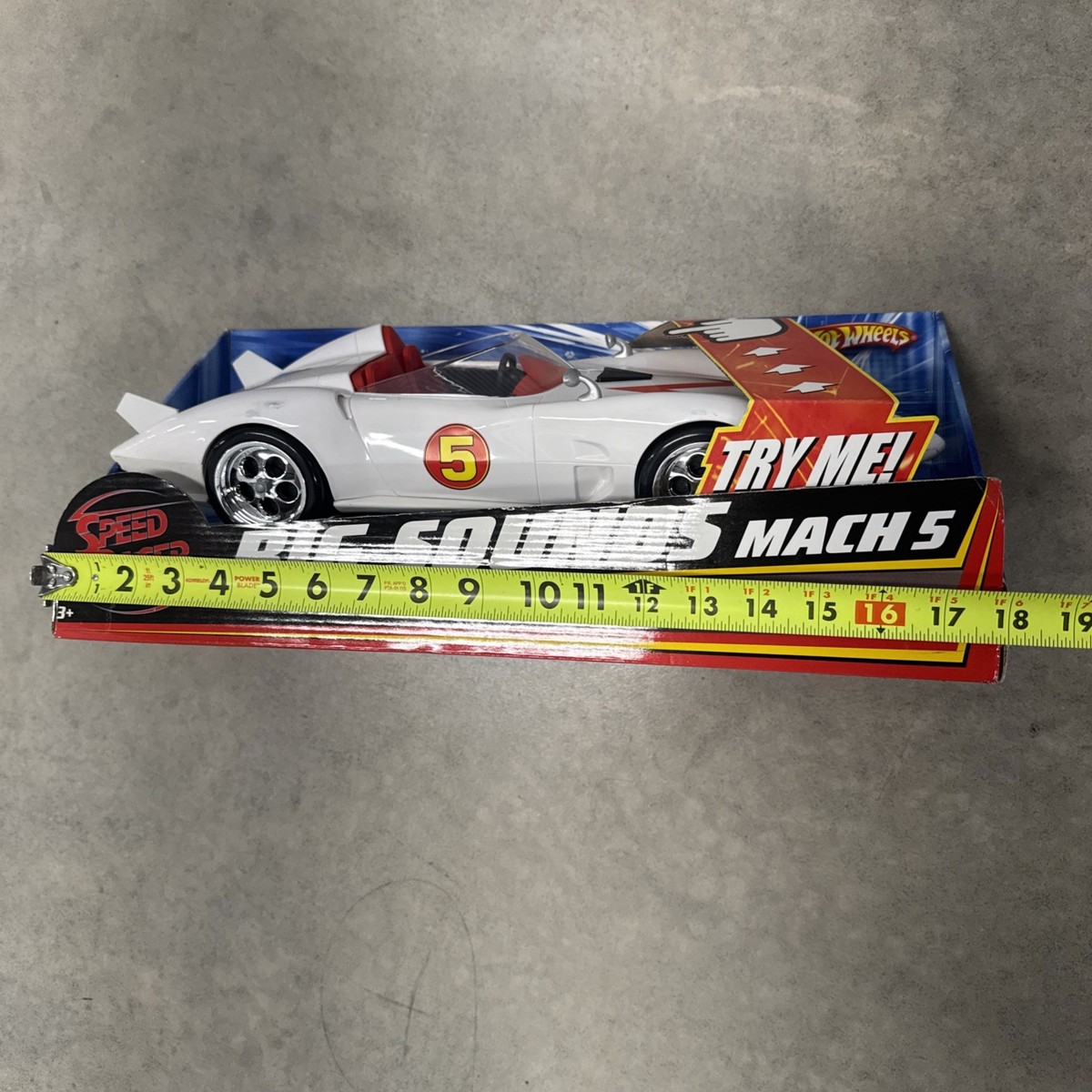 Hot Wheels Speed Racer Mach 5 Big Sounds 17” 2007 New In Package
