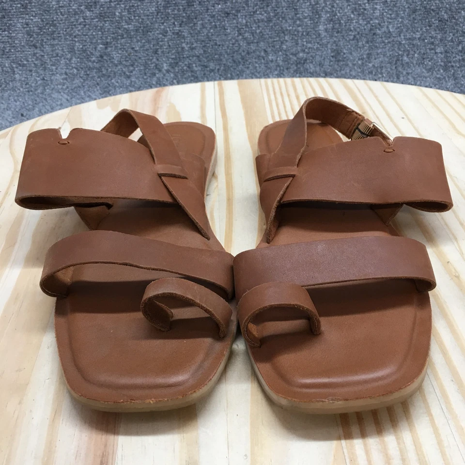 Sandalias Toms para mujer 10 Freya con tira trasera marrón sin cordones punta abierta con hebilla 10015132 Foto 4 de 4