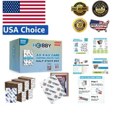 Exceptional 500 Pack Trading Card Shields - Vibrant Safe Shipping Solution