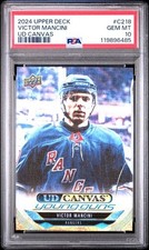 2024 Upper Deck Victor Mancini PSA 10 GEM YOUNG GUNS UD Canvas ROOKIE RC #C218