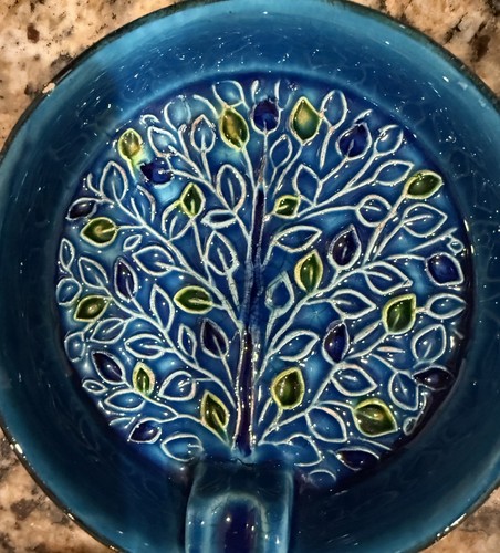Cenicero de cerámica italiano Bitossi vintage Rosenthal Netter motivo de árbol Italia 63/F - Imagen 2 de 5