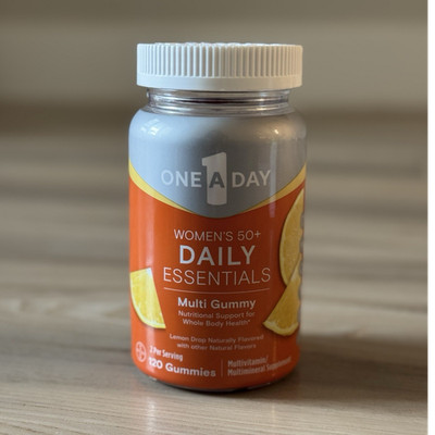 One A Day Women s 50+ Multivitamin Gummy, Lemon Drop Flavor, 120 Gummies