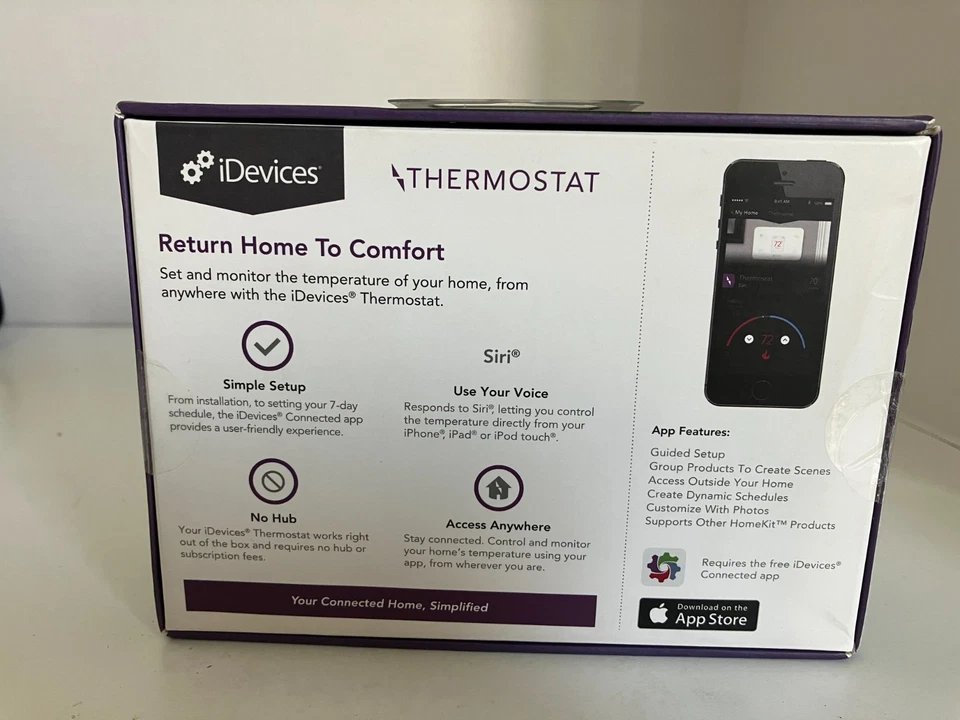 iDevices Wi-Fi Smart Thermostat w/ HomeKit / Alexa / Google Home - White - Image 2 of 4