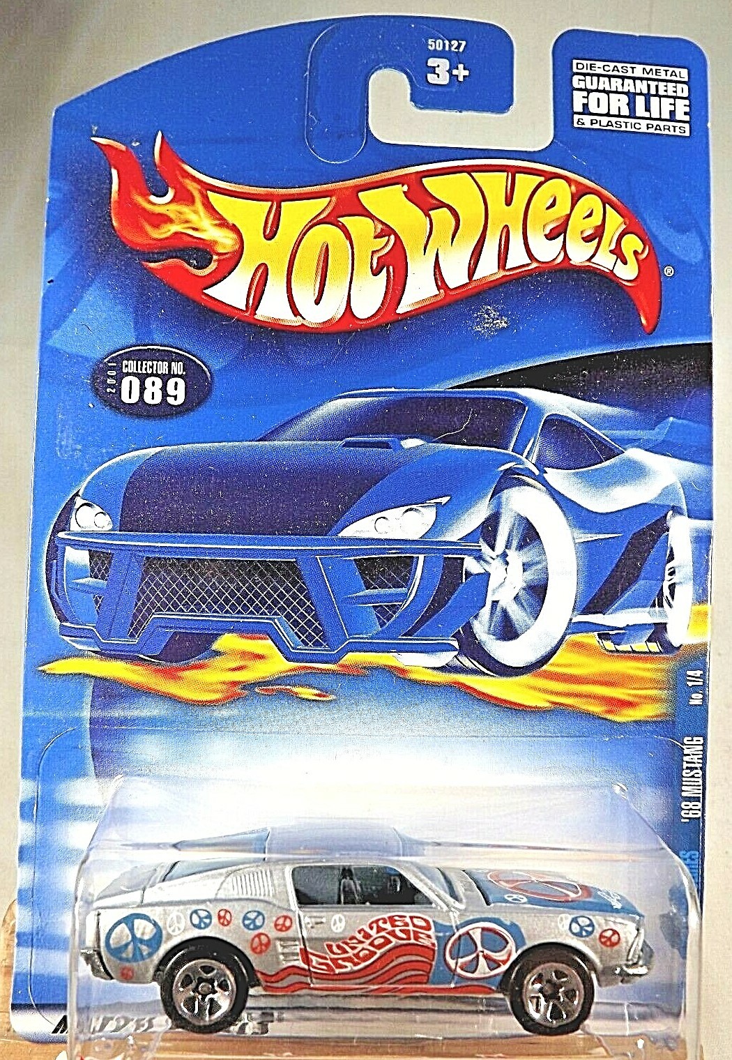 2001 Hot Wheels #89 Hippie Mobiles Series 1/4 '68 MUSTANG Gray w/Chrome 5 Spokes