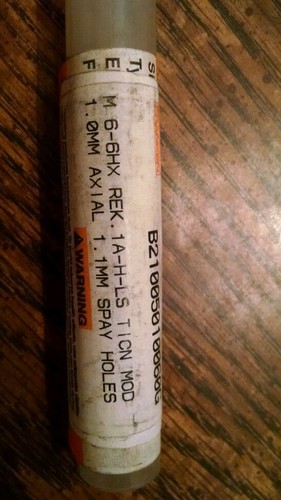 NEU EMUGE GERADER FLÖTENGEWINDEBOHRER M6x1 HSS RADIAL KÜHLMITTEL DURCHGANGSNUT EISEN/ALUMINIUM  - Bild 3 von 3