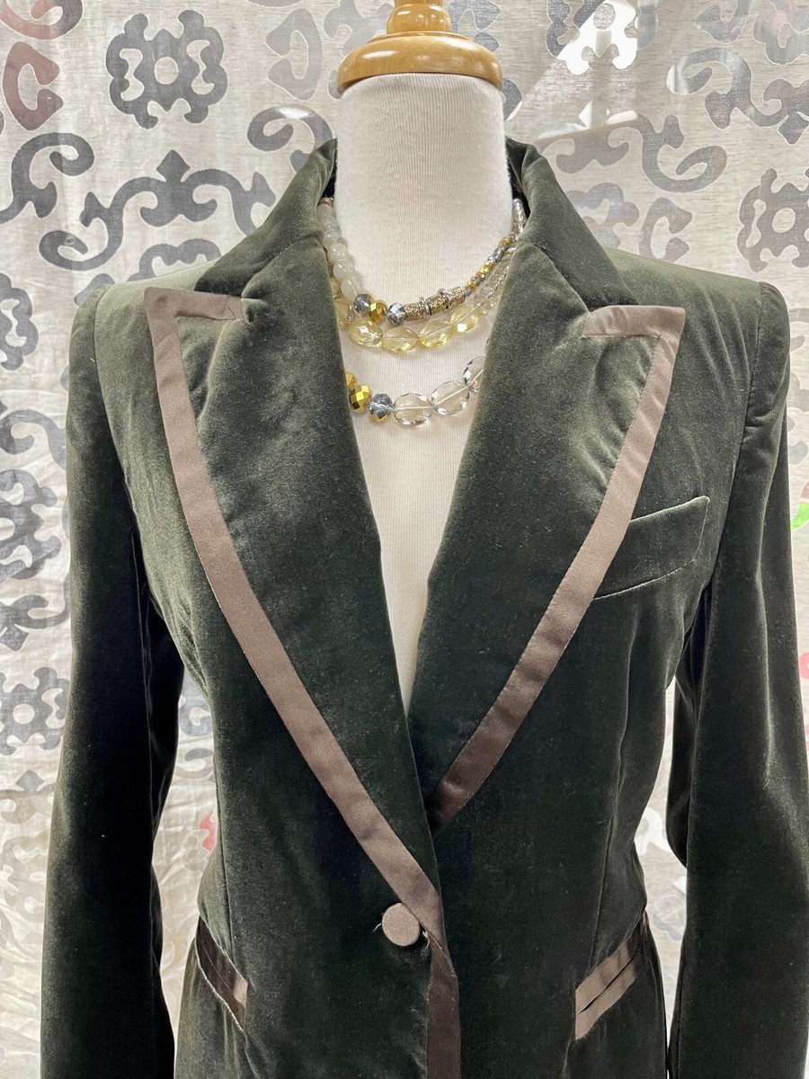 Vintage Gucci Velvet Olive Blazer by Tom Ford - Size 46 | eBay