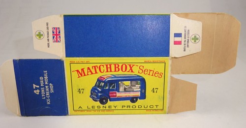 Matchbox 47B Ice Cream Van blau ovales Dachabziehbild top in "D" Box - Bild 8 von 9
