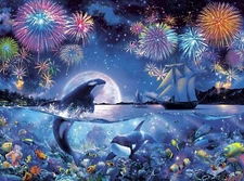 Buffalo Games - The Dramatic Night - 1000 Piece Jigsaw Puzzle Multicolor, 26.75!