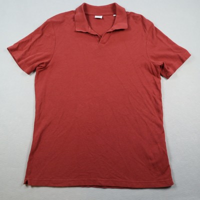 NN07 Paul Polo Shirt Cotton and Modal Blend Piqué Red Size Medium Johnny Collar