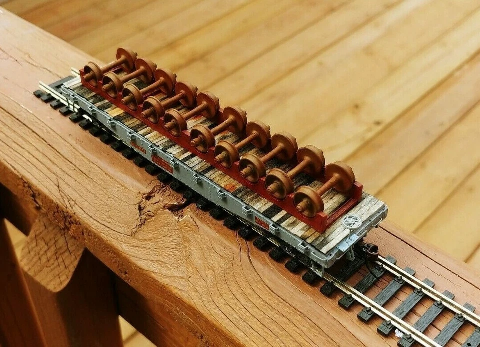 Wheel Car Rack for Flat Car or Gondola - Z Scale - 1:220 - RACK ONLY - SEE DESC! - Image 2 of 4