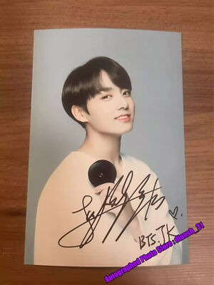 BTS Jung Kook サイン入りカード BTS JK JUNG KOOK Autographed Signed Photo Picture 4*6 K-POP