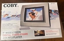 Coby 7" Widescreen Digital Photo Frame with MP3 Player DP-767 Never Used 