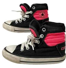 Converse Hi-Top Shoes Toddler Size 6 All Star Chuck Taylor Black Pink Lace Up