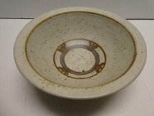 CHRIS SANDERS AUSTRALIAN POTTERY CERAMIC STONEWARE ART STUDIO BOWL STAMPED 